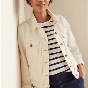 Cropped Off-White Jean Jacket